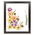 Multicolor Rose White Feverfew Daisy Customizable Wall Frame 12*15